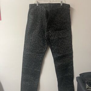 Black and Gray Leopard Print Pants